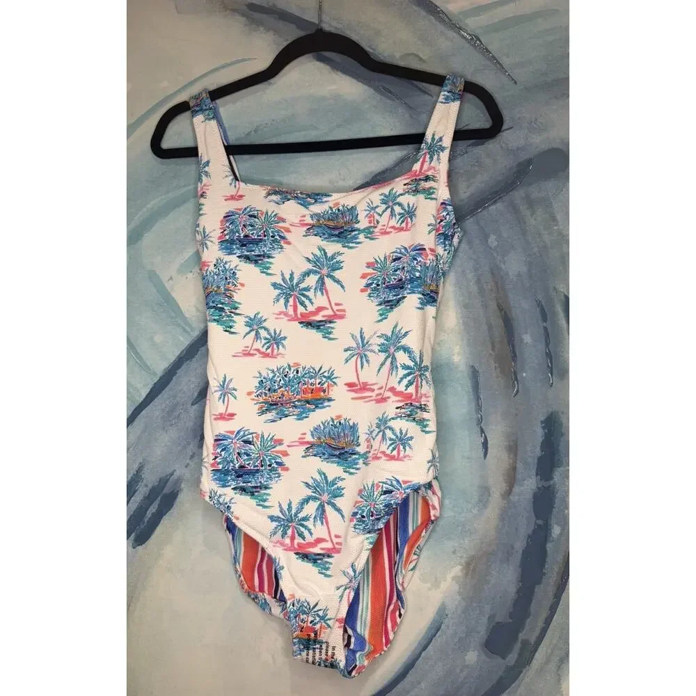 NWT Tommy Bahama Island Cays Oasis One-Piece Swimsuit Size 6 Colorful Reversible